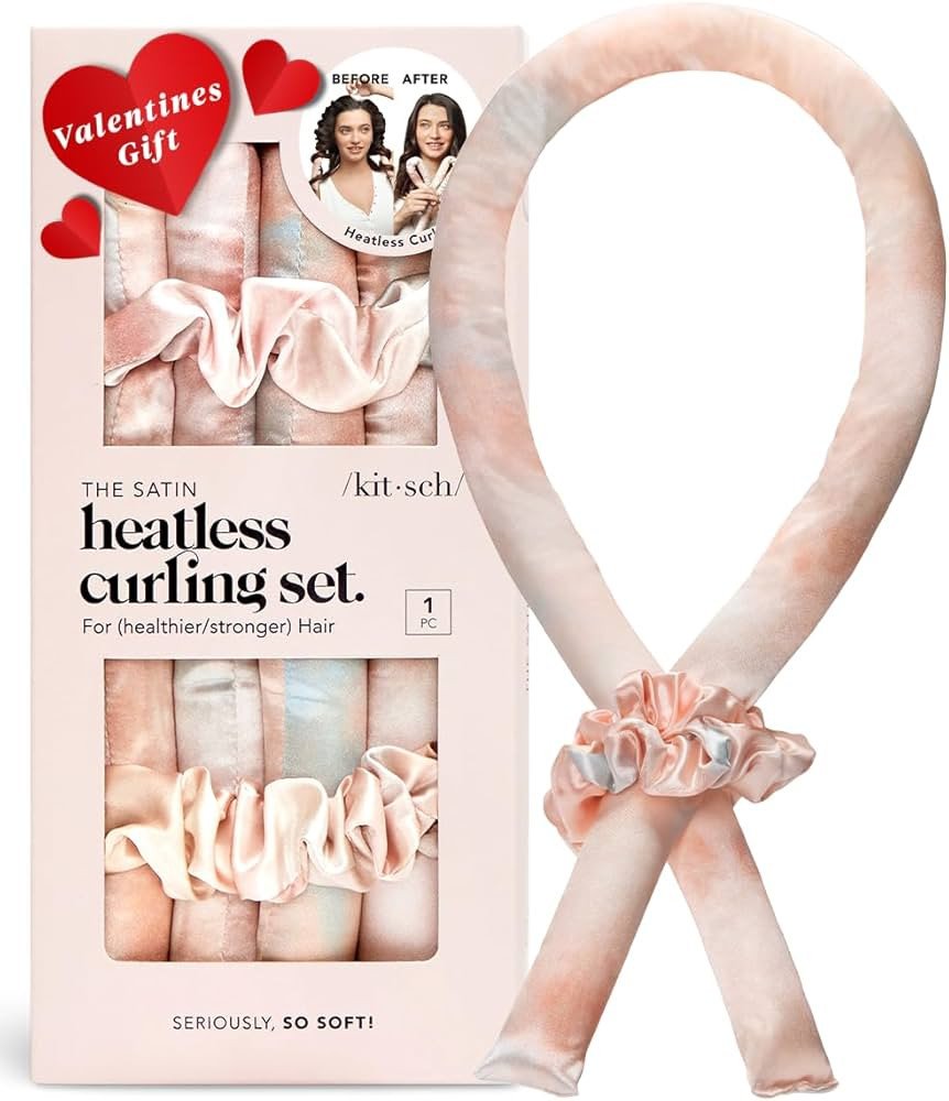 Kitsch Satin Heatless Curling Set - Valentines Gift for Her, Heatless Hair Curler To Sleep In, He... | Amazon (US)