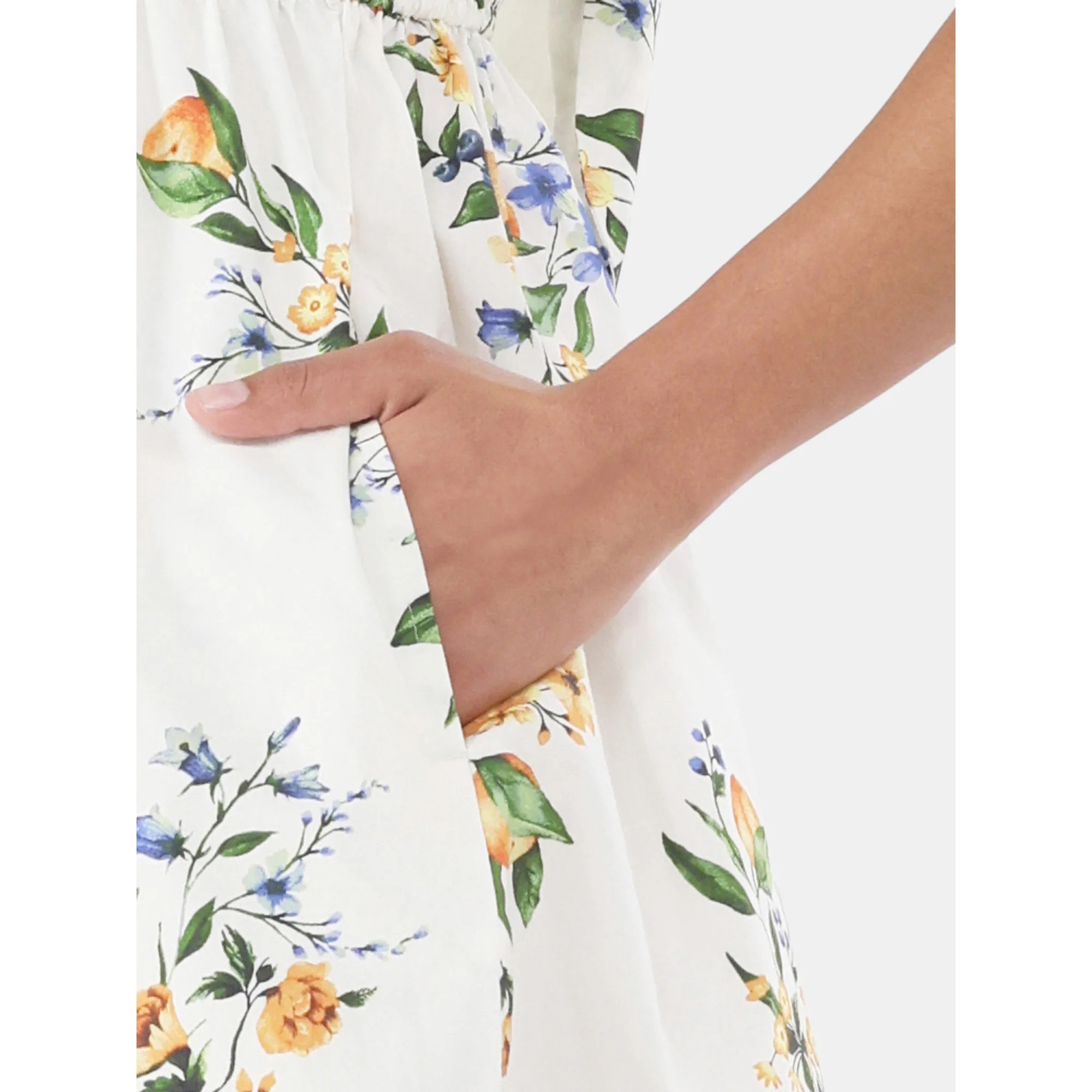 Time and Tru Women's Puff Sleeve Mini Dress, Sizes XS-XXXL | Walmart (US)