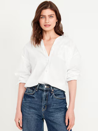 Oversized Button-Down Boyfriend Shirt | Old Navy | Old Navy (US)