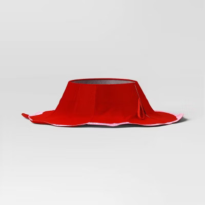 Christmas Tree Stand Collar with Scalloped Satin Edge Red/Pink - Wondershop™ | Target