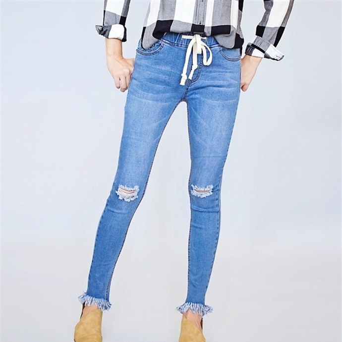 Ripped Drawstring Denim / 8 Styles | Jane