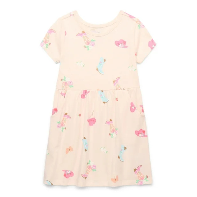 Garanimals Toddler Girl Print Skater Dress with Pockets, Sizes 12M-5T | Walmart (US)