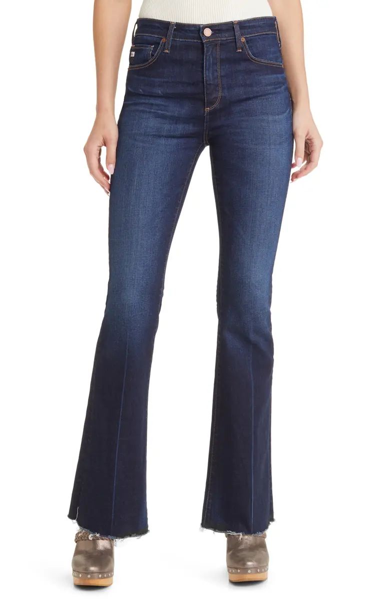 Farrah Raw Hem High Waist Bootcut Jeans | Nordstrom