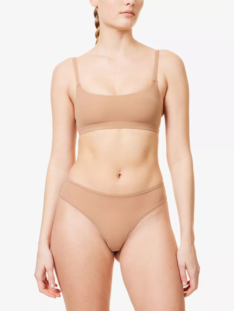 Mid-Rise Pack-of-Five Stretch-Woven Thongs | Selfridges