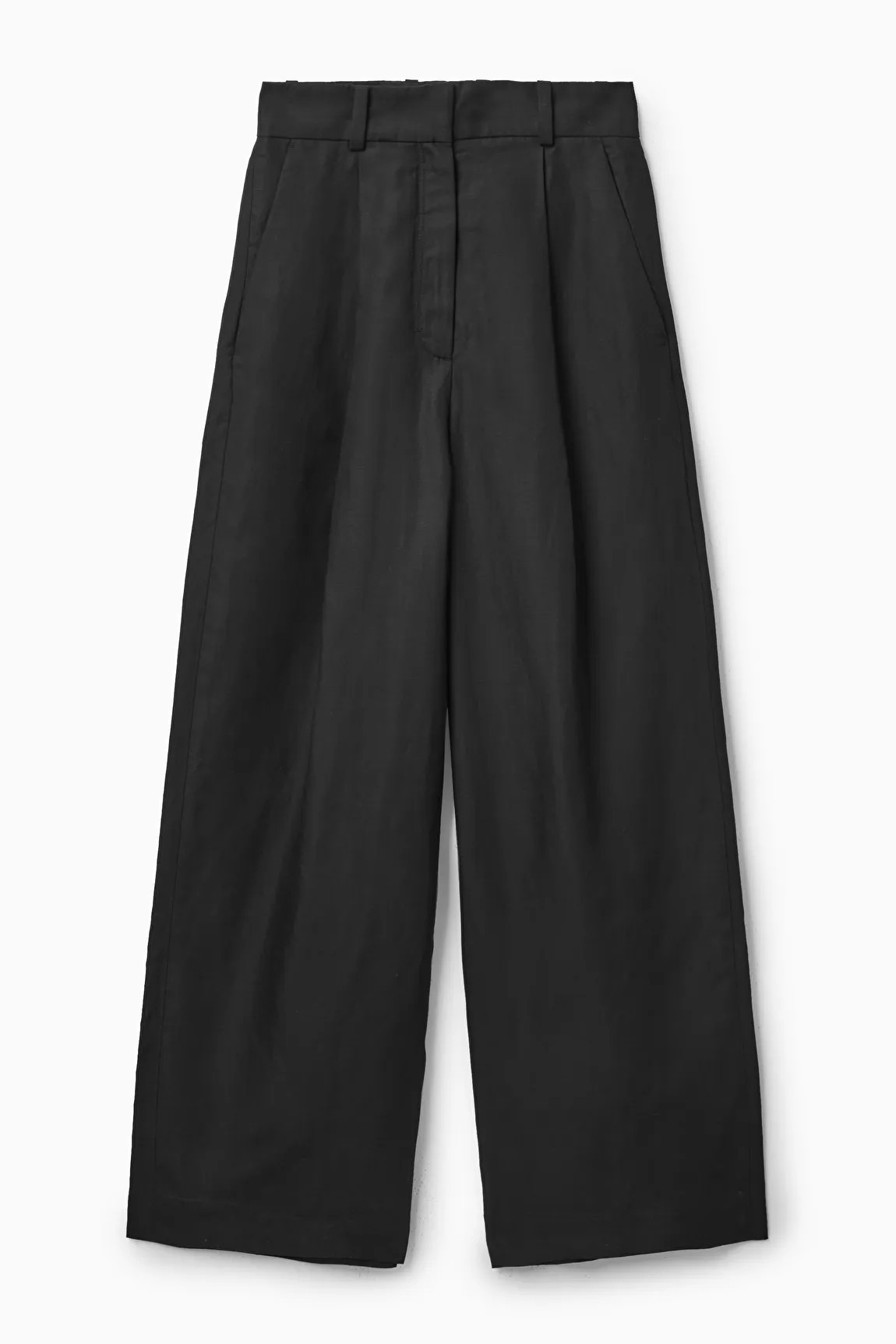 HOSE MIT HOHEM BUND UND WEITEM BEIN - SCHWARZ - Trousers - COS | COS (EU)