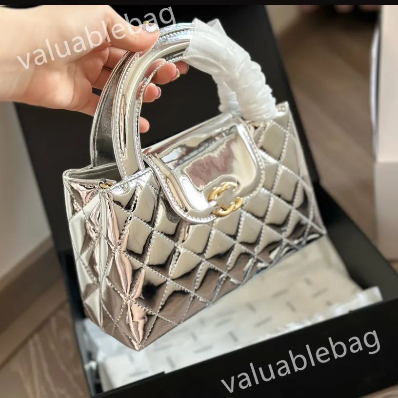 10A Mirror Quality Designers Large Shell Bags 28cm Womens Patent Leather Handle Handbag Black Qui... | DHGate