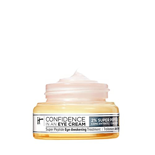 IT Cosmetics Confidence in an Eye Cream - Anti Aging Peptide Eye Cream for Dark Circles & Wrinkles, Lightweight 48HR Hydration, 2% Super Peptide Concentrate, Smooth & Brighten Undereye - 0.5 fl oz | Amazon (US)
