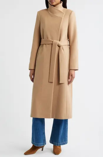 Sam Edelman Stand Collar Wrap Coat | Nordstrom | Nordstrom