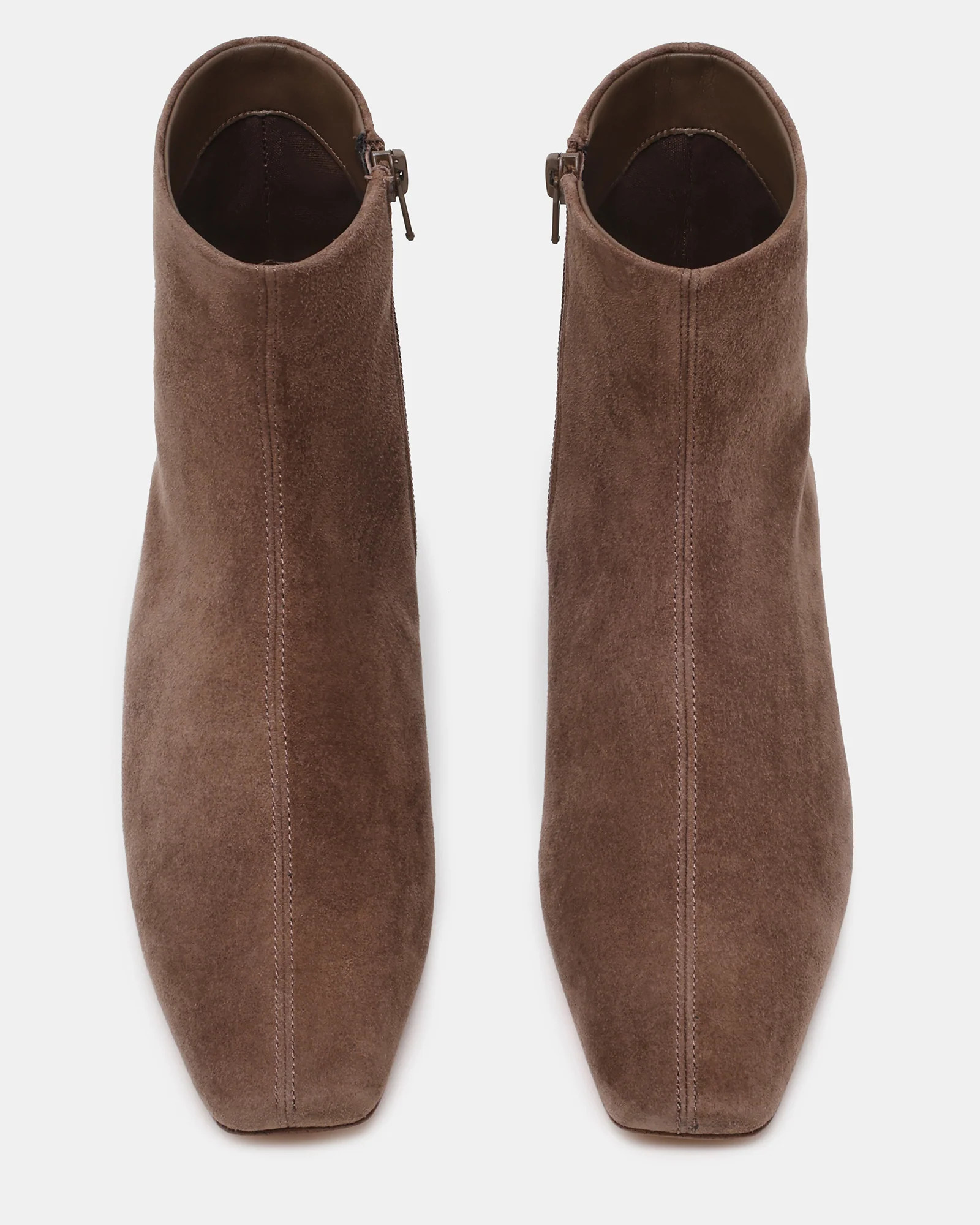 ZAMI Taupe Suede Square-Toe Women's Ankle Boot | Steve Madden (US)