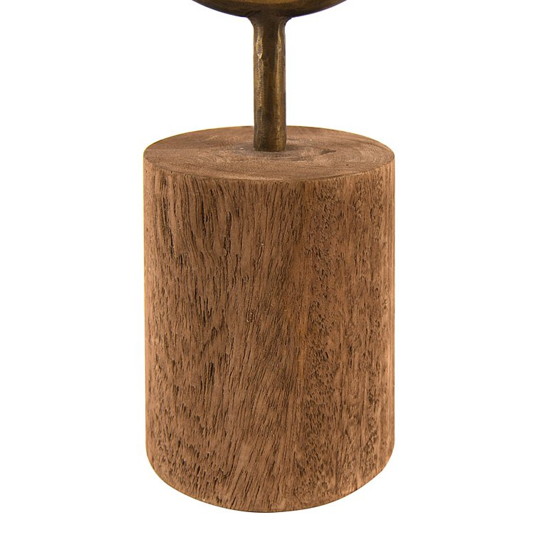 Creative Co-Op Asymmetrical Wood and Metal Candle Holder | Walmart (US)