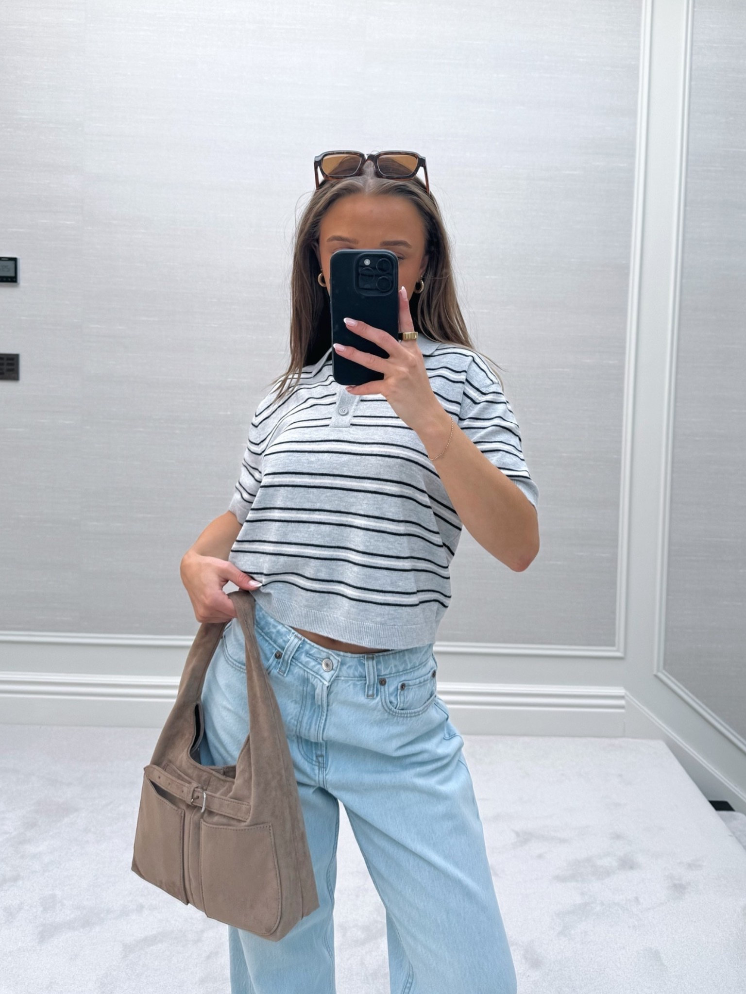 new in plt try on haul🌺✨

Pinterest style outfit inspo ideas summer spring TikTok casual easy basic neutral ootd wishlist faves petite pretty little thing grey polo shirt striped stripe cropped boxy 

#LTKpetite #LTKuk #LTKspring