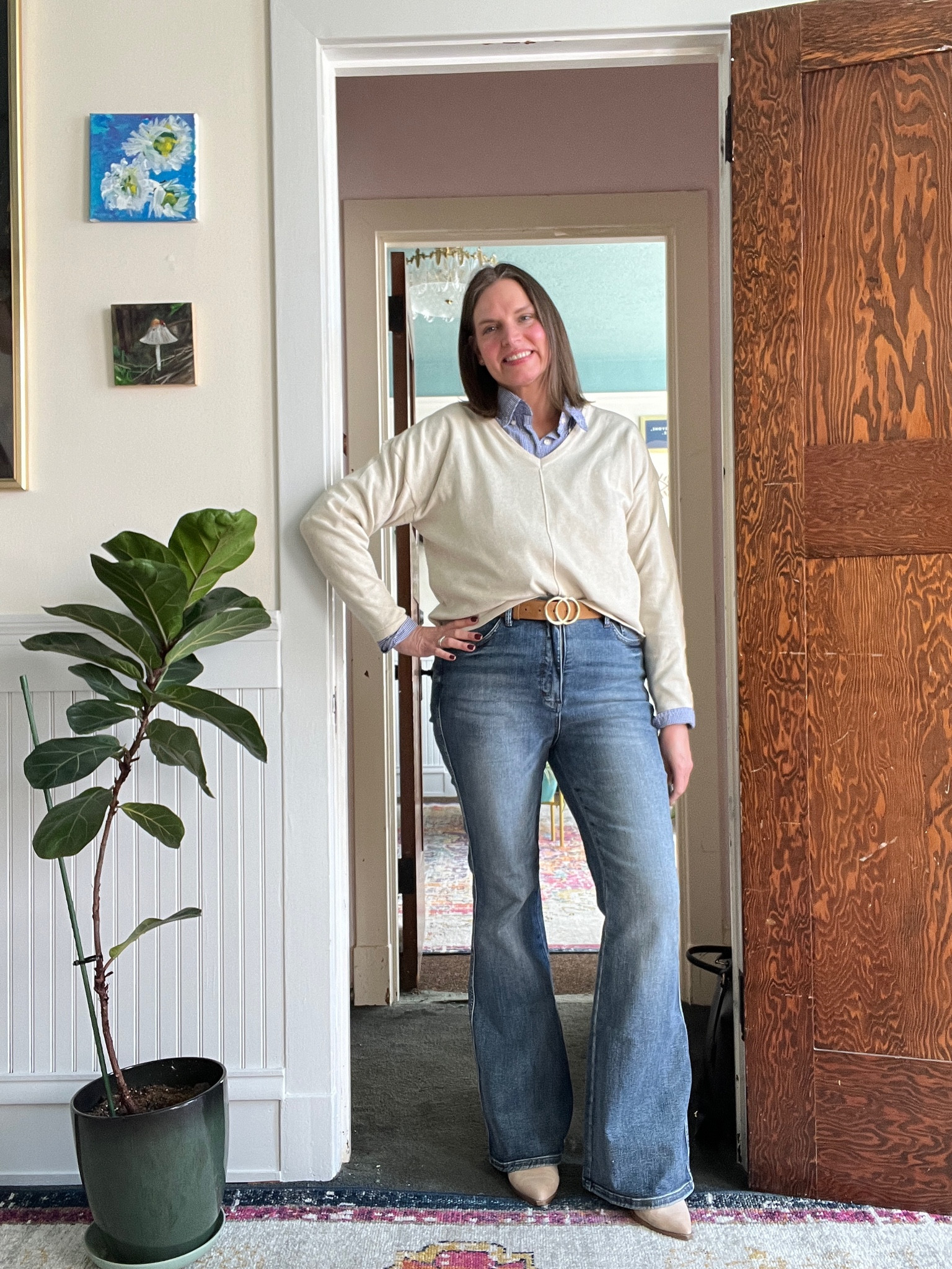 Flare jeans looks for fall

#LTKOver40 #LTKMidsize #LTKSeasonal