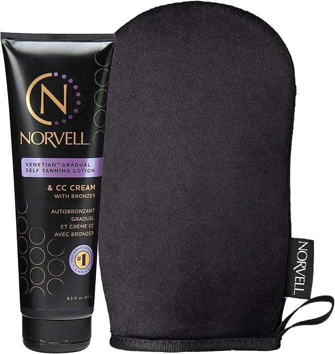 Norvell Tanning Bundle: Self Tan Extender Lotion, 8,5 fl. oz. + Streak Free Tan Applicator Mitt -... | Amazon (US)