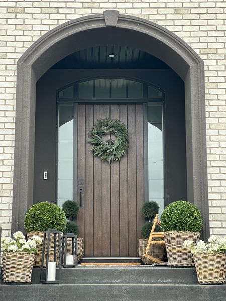 Spring Front Porch Details! 

I went faux this year, and have zero regrets! These faux boxwoods, and faux topiaries will be absolutely zero maintenance haha! 

#LTKhome #LTKSeasonal
