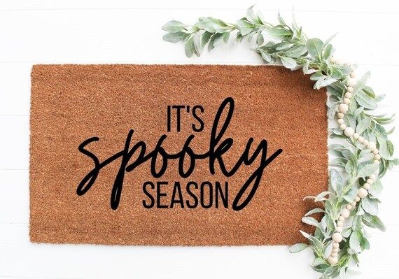 It's Spooky Season Doormat- Ghost Doormat - Fall Doormat - Halloween Doormat - Halloween - Home D... | Etsy (US)