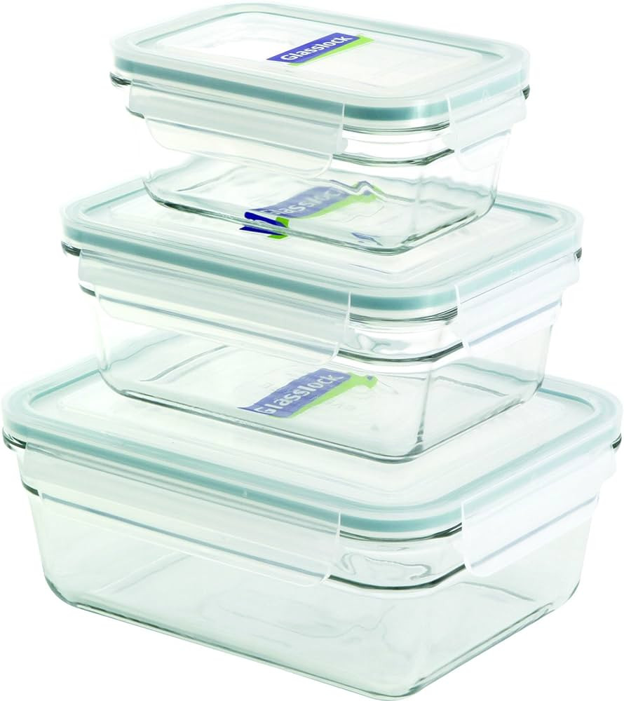 Glasslock 6-Piece Rectangle Oven Safe Container Set | Amazon (US)