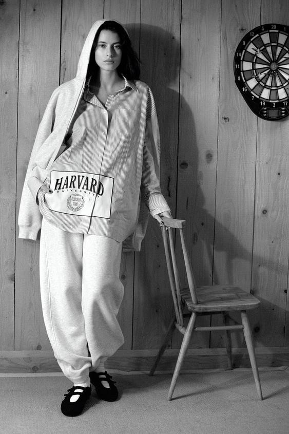 HARVARD UNIVERSITY FLEECE PANTS | Zara US