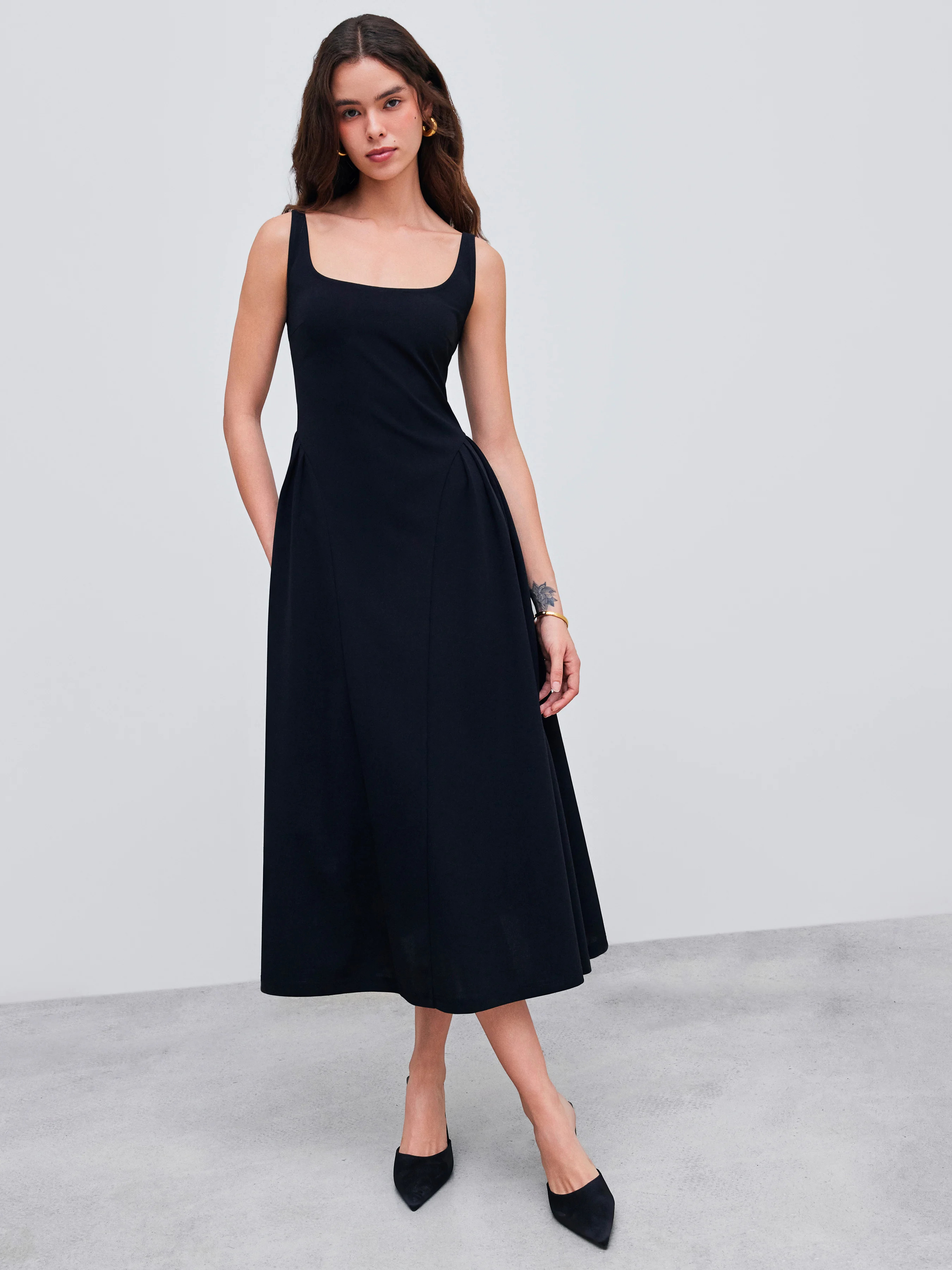 Wedding Guest Dress Graduation Dress Summer Dresses Office Dresses Sleeveless Dress Midi Dress A-... | Cider