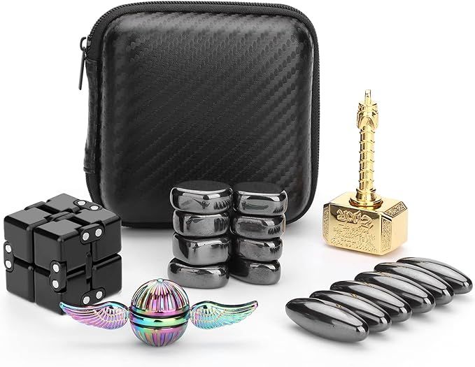 Hammer Fidget Spinners Chain Metal,Fidget Oval , Fidget Stones, Rainbow Gold Fidgit Spinner Gift ... | Amazon (US)