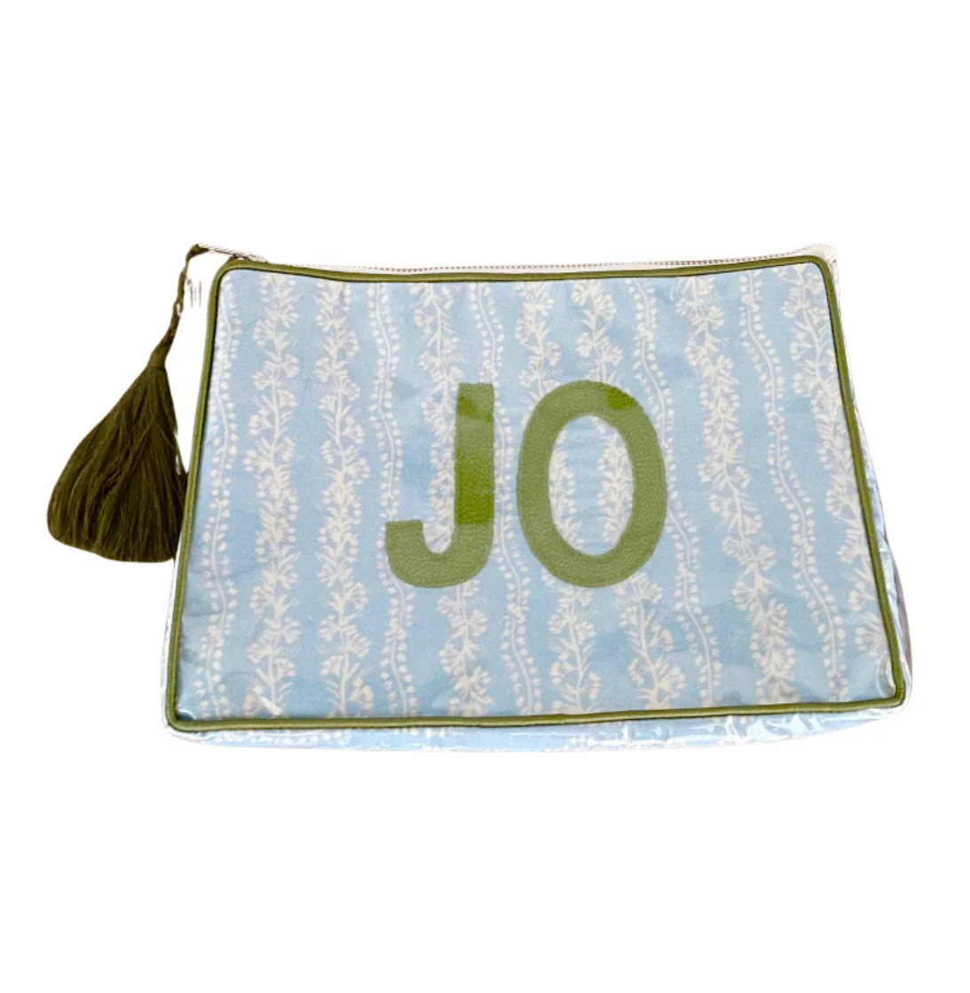 The OG India Bag - Light Blue - Monogrammed | Beth Ladd Collections