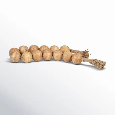 Sagebrook Home Osman Mango Wood & Jute Beaded Garland - Enhance Your Living Space | Wayfair North America