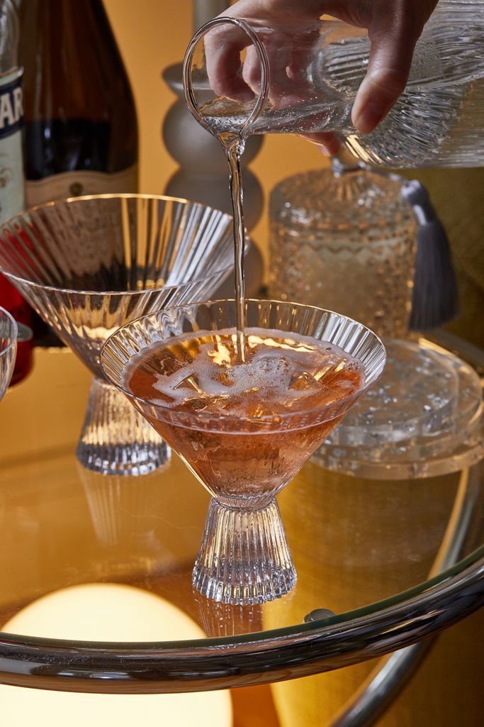 Ridged Martini Glass | Urban Outfitters (US and RoW)