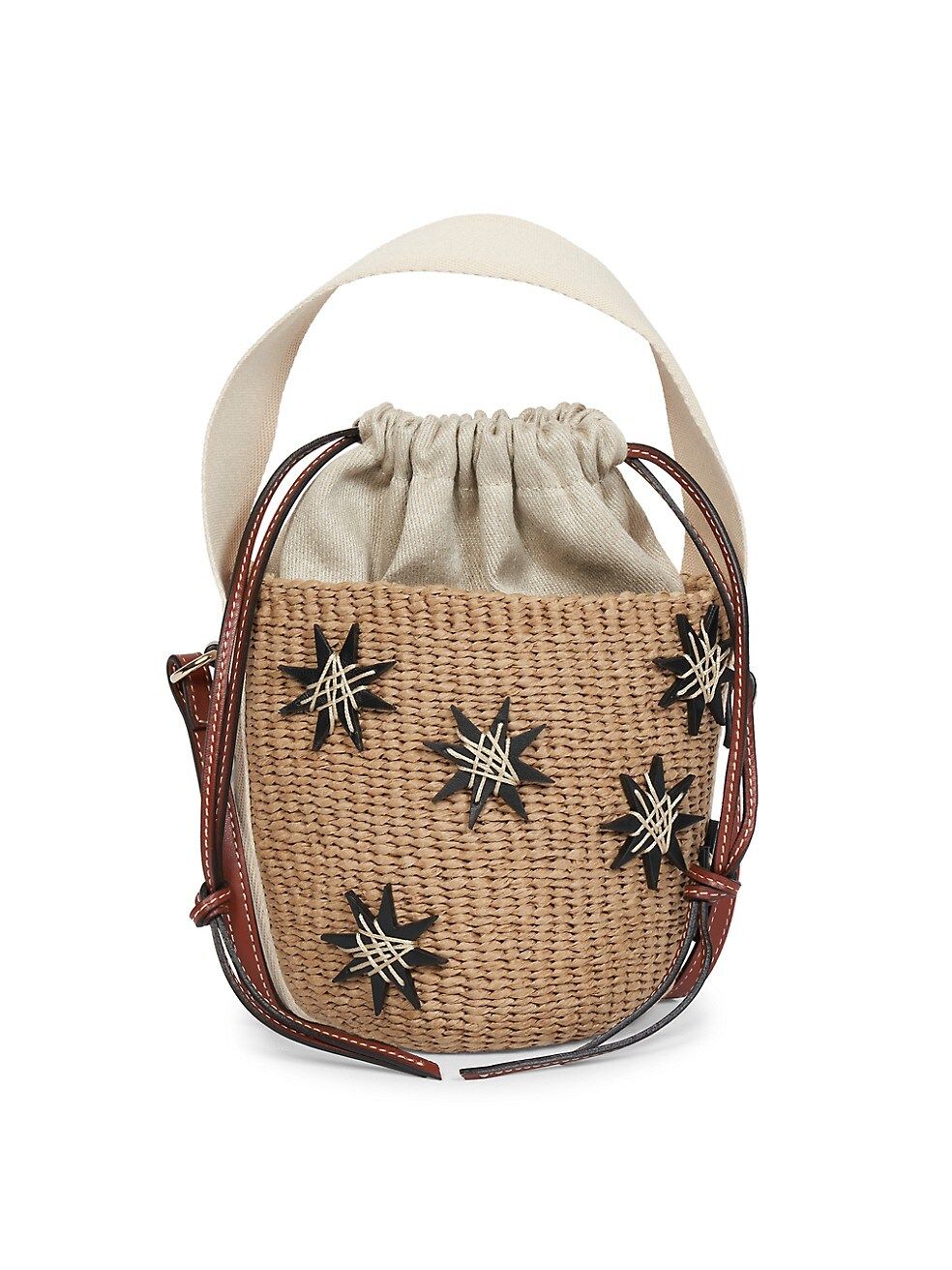 Small Woody Woven Straw Basket Bag | Saks Fifth Avenue