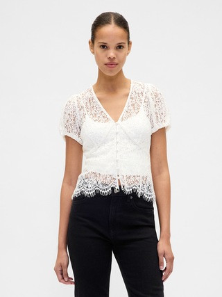 Lace V-Neck Top | Gap (CA)