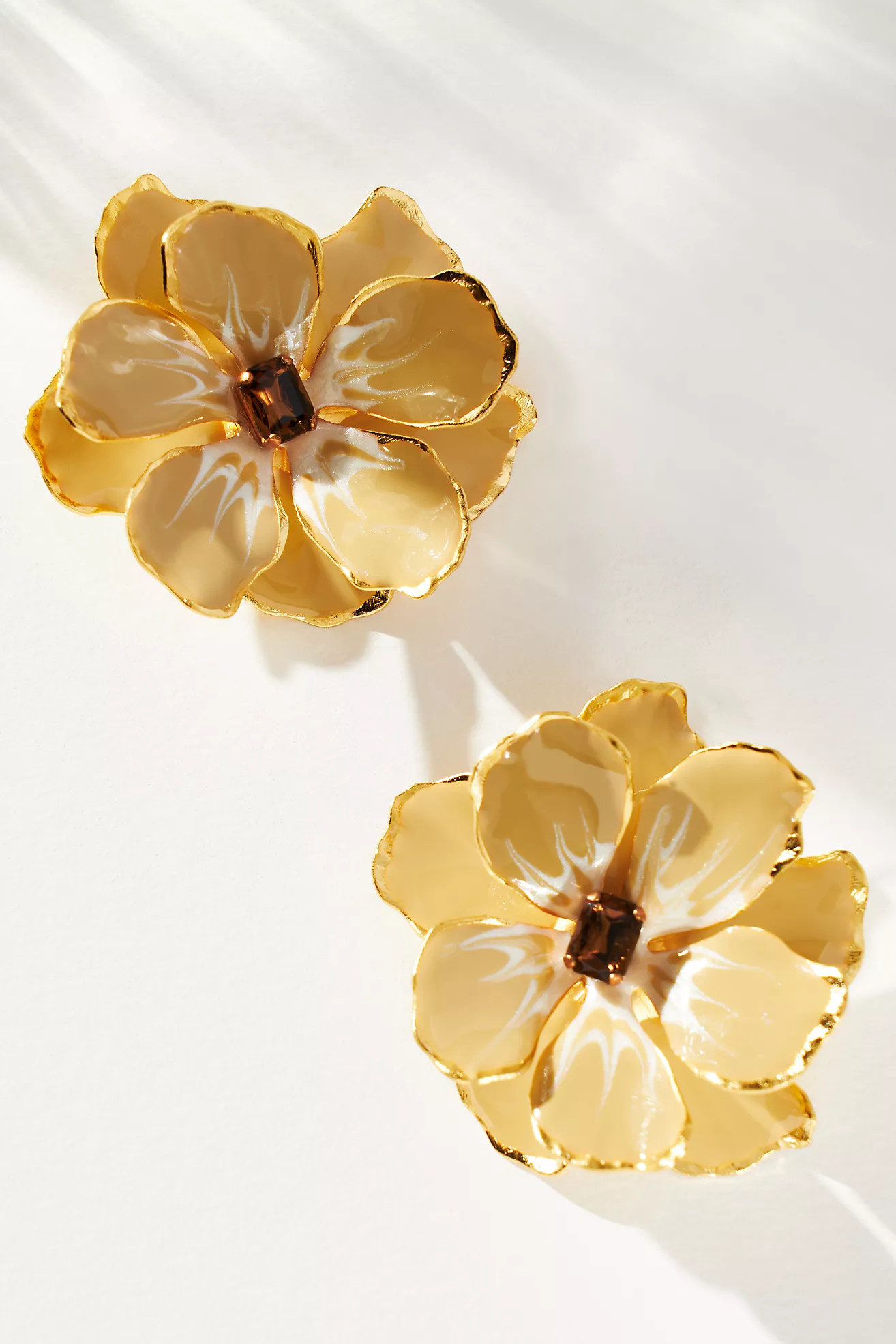 The Pink Reef Hand-Painted Earrings | Anthropologie (US)