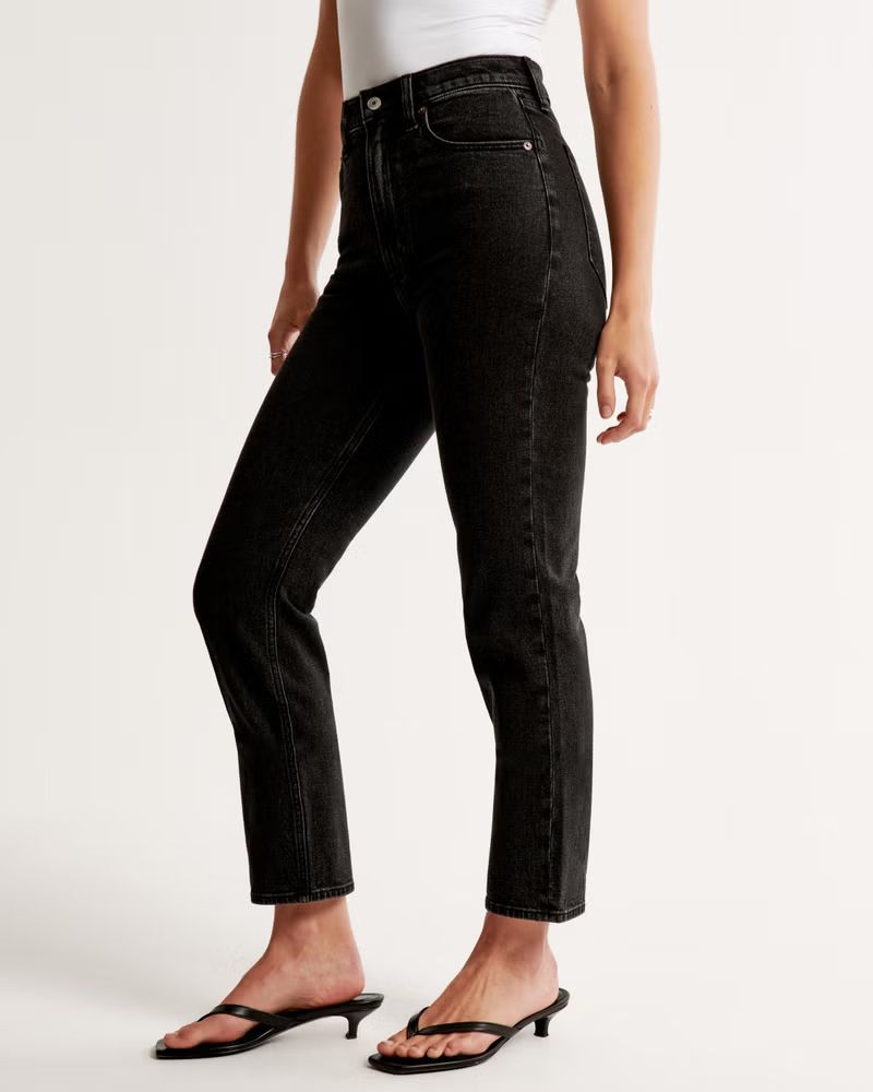 Ultra High Rise Ankle Straight Jean | Abercrombie & Fitch (US)