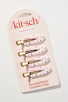 KITSCH Cherry Print Creaseless Hair Clips | Anthropologie (US)