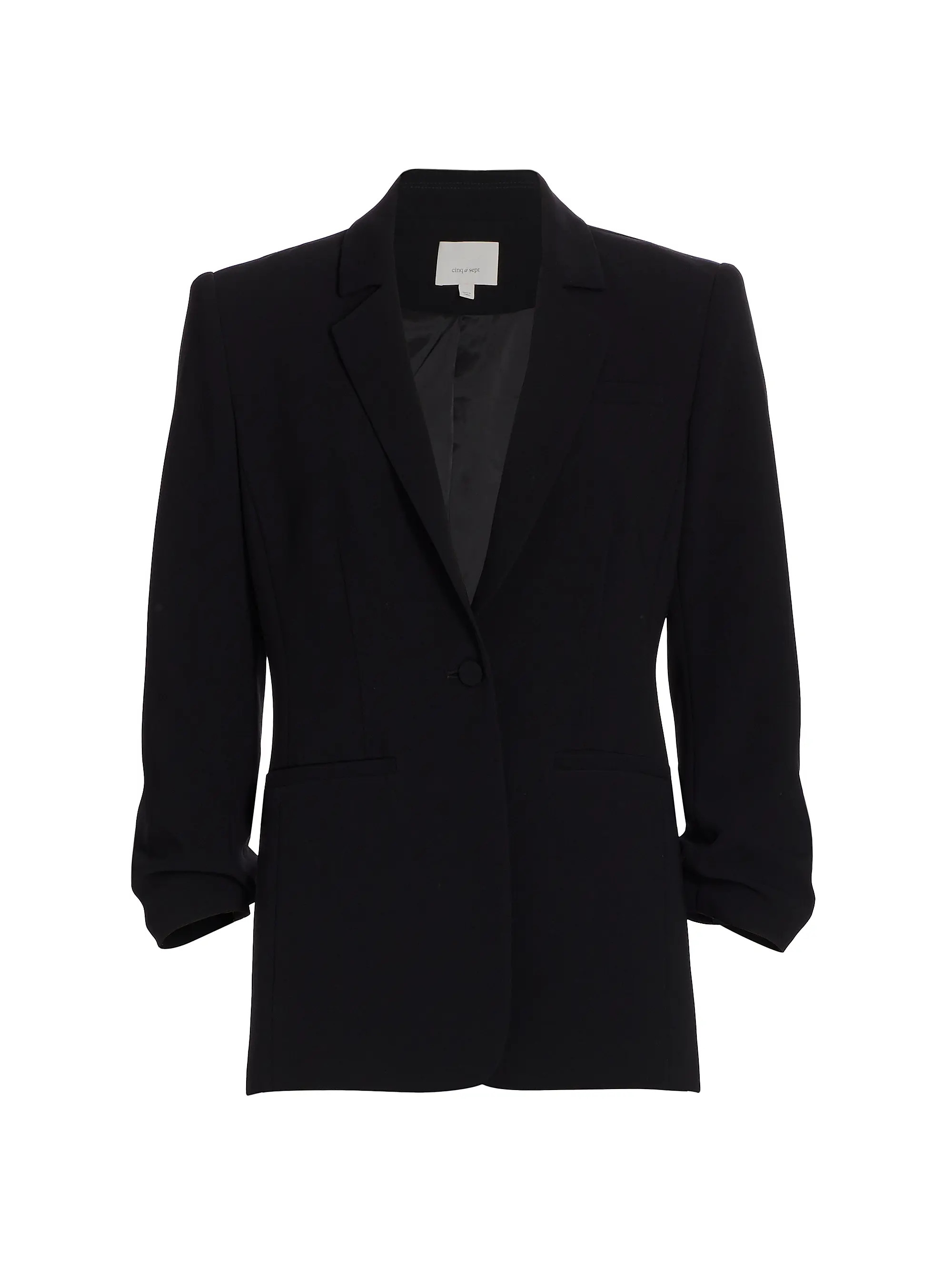 Khloe Crepe Ruched Blazer | Saks Fifth Avenue