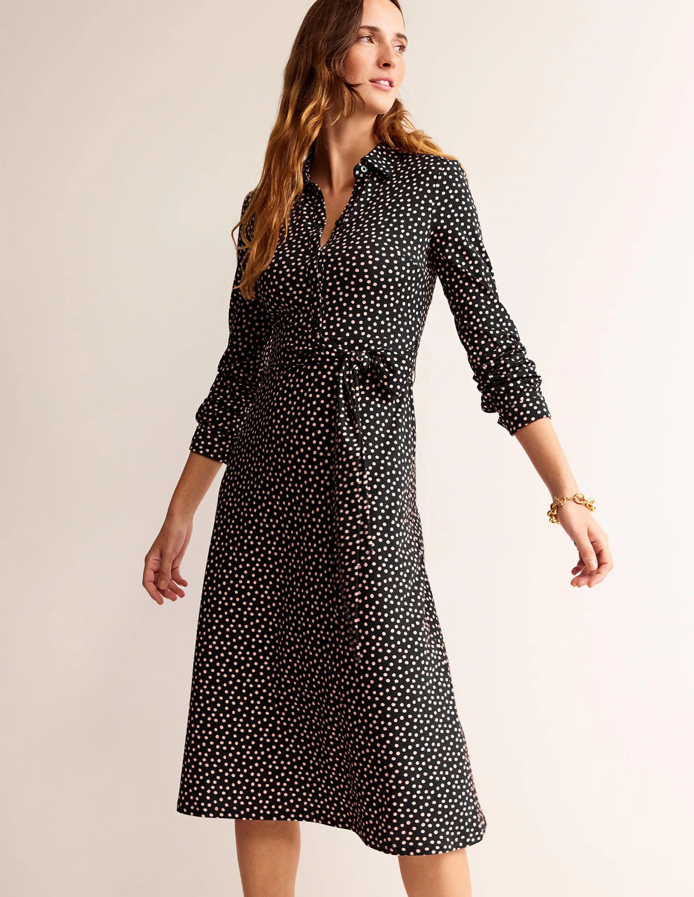 Laura Jersey Midi Shirt Dress | Boden (US)