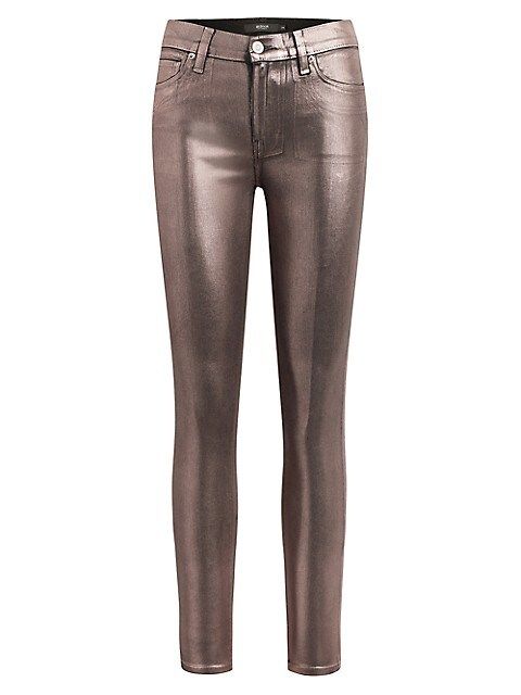 Nico Metallic Midrise Super Skinny Ankle Jeans | Saks Fifth Avenue