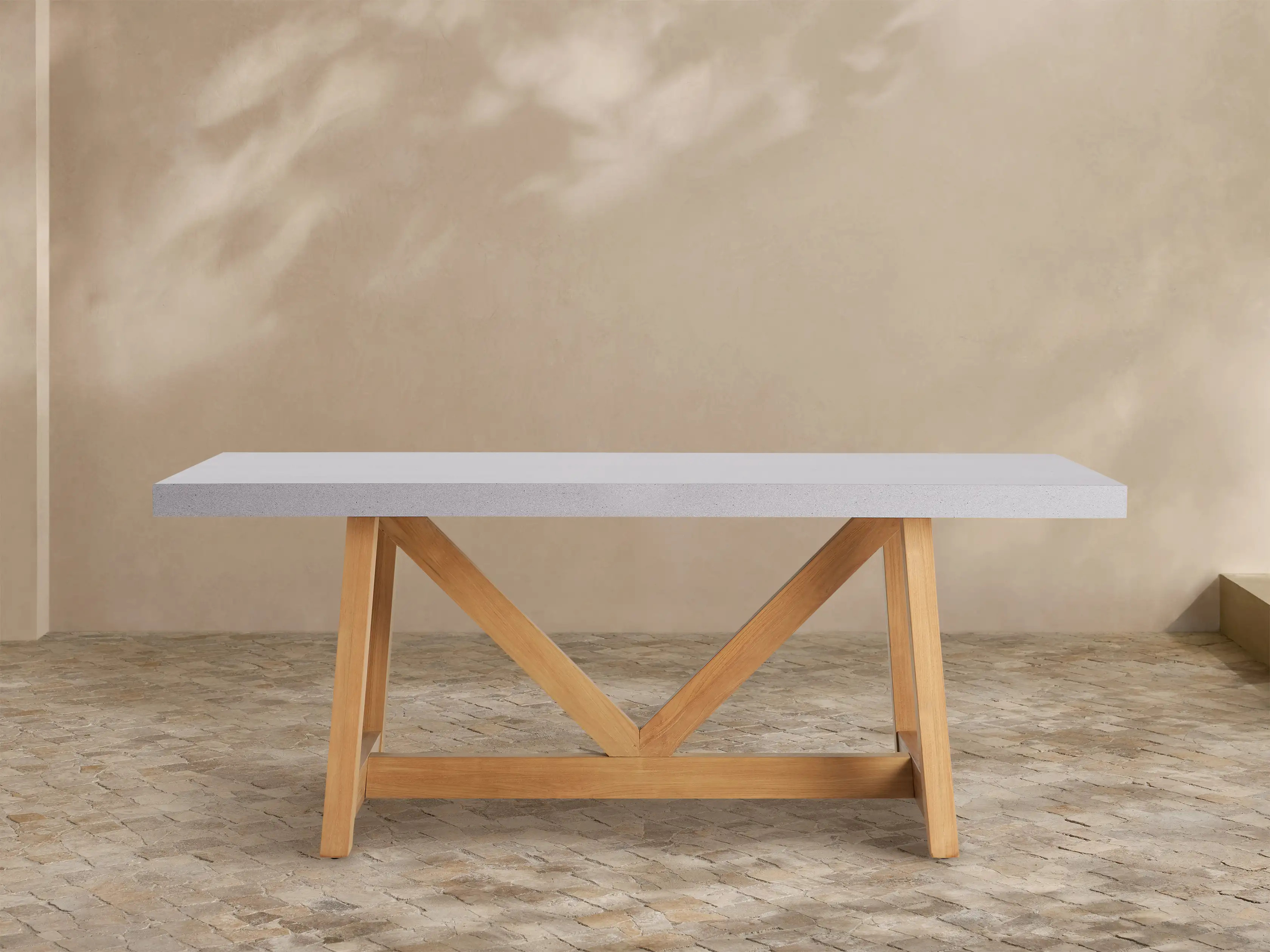 Outdoor Dining Table with French Beam Base | Arhaus