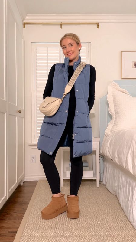I want this long puffer vest in every color! I sized up one size to a Small, but probably didn’t need to. 

The long sleeve I’m wearing is such a good look alike for Lulu. I sized up one size to a small.

These shoes are AMAZING and so comfortable! I had to go up a full size. I’m normally a 7/7.5 and went up to an 8.

#LTKVideo #LTKSeasonal #LTKMostLoved