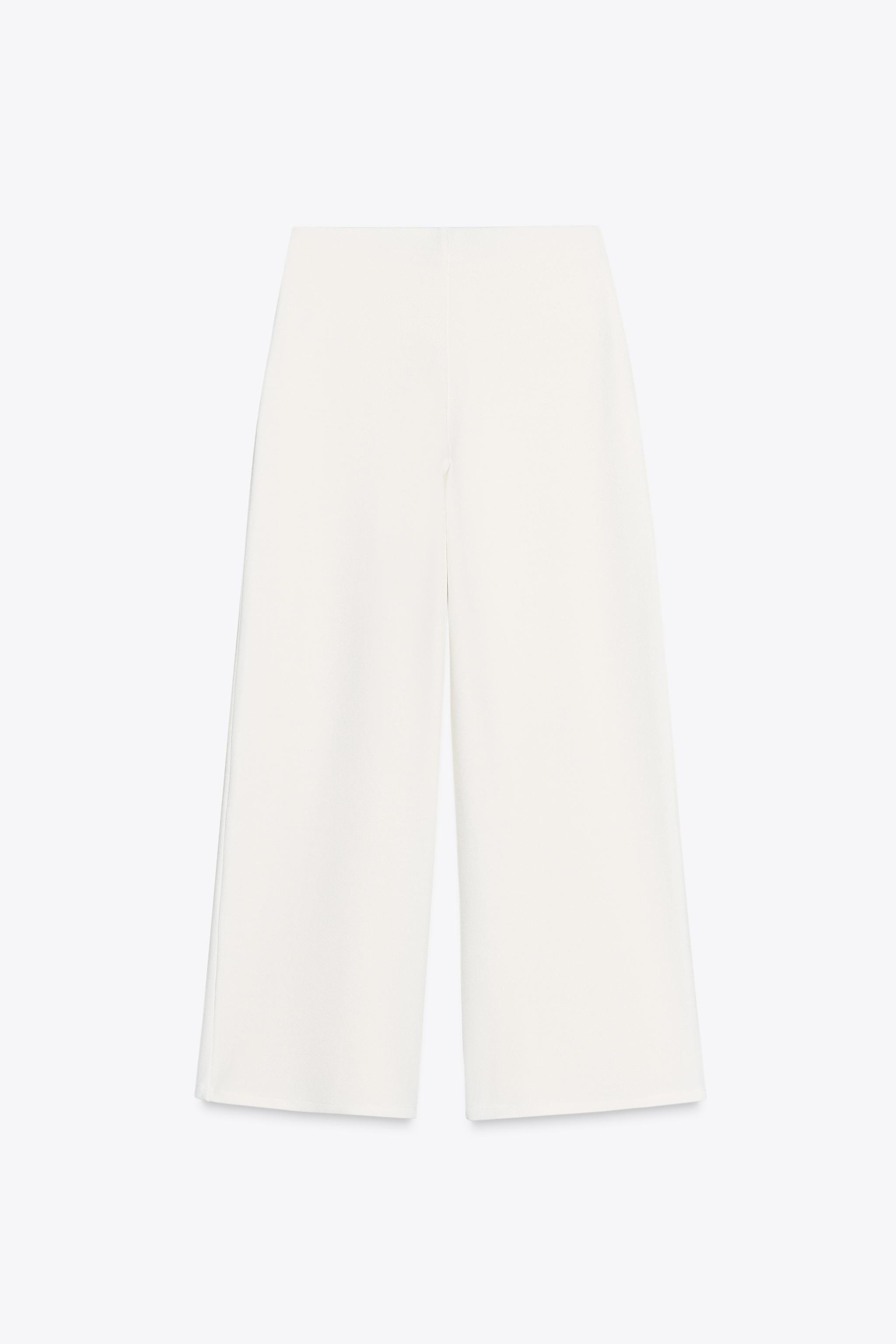 TEXTURED WIDE-LEG TROUSERS | Zara UK