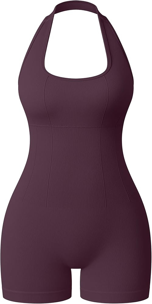 OQQ Rompers for Women Summer Casual Halterneck Sleeveless Shorts Jumpsuit 2026 Casual Clothes | Amazon (US)