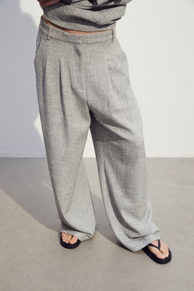 Wide-leg Pants - Dark gray - Ladies | H&M US | H&M (US + CA)