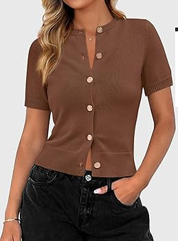 PRETTYGARDEN Womens Casual Summer Short Sleeve Cardigans 2026 Button Down Knitted Sweater Basic C... | Amazon (US)