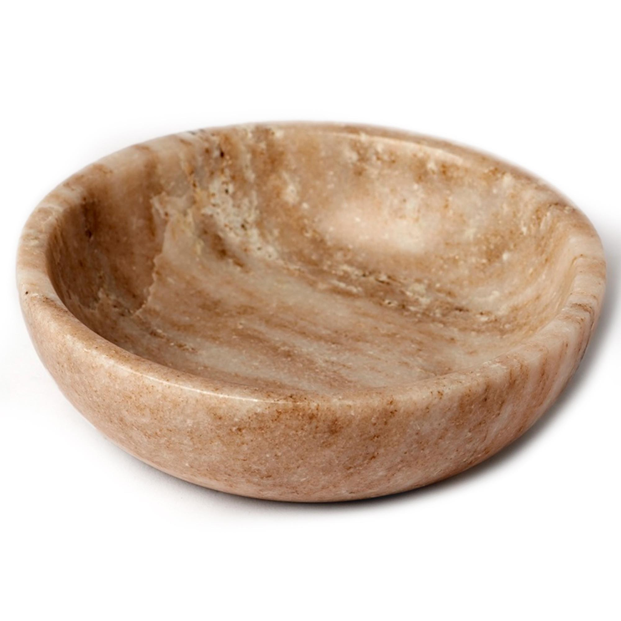 Rafiya Rustic Lodge Brown Marble Decorative Bowl - Small | Kathy Kuo Home