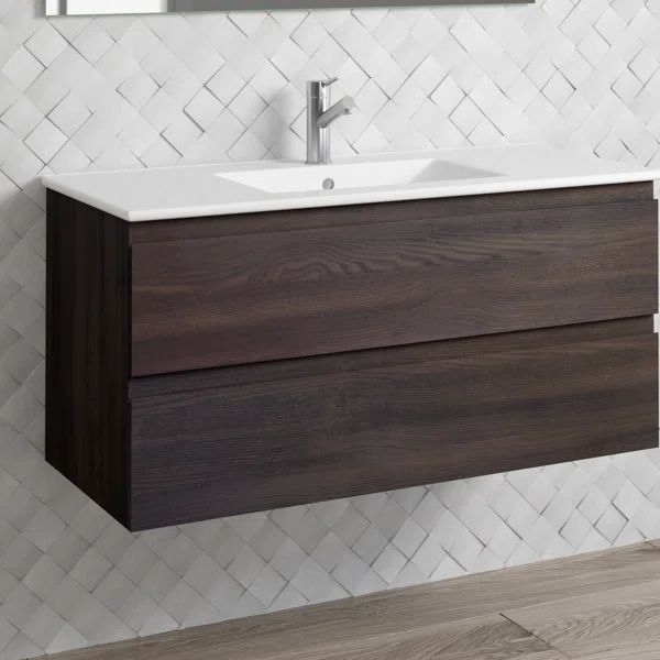 Jasso 39" Wall-Mounted Single Bathroom Vanity Set | Wayfair North America