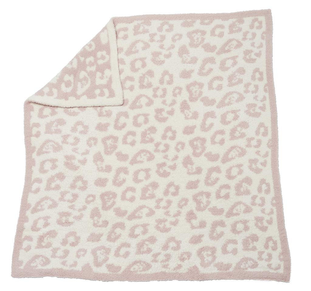 Barefoot Dreams CozyChic in The Wild Baby Blanket, Dusty Rose/Cream | Amazon (US)