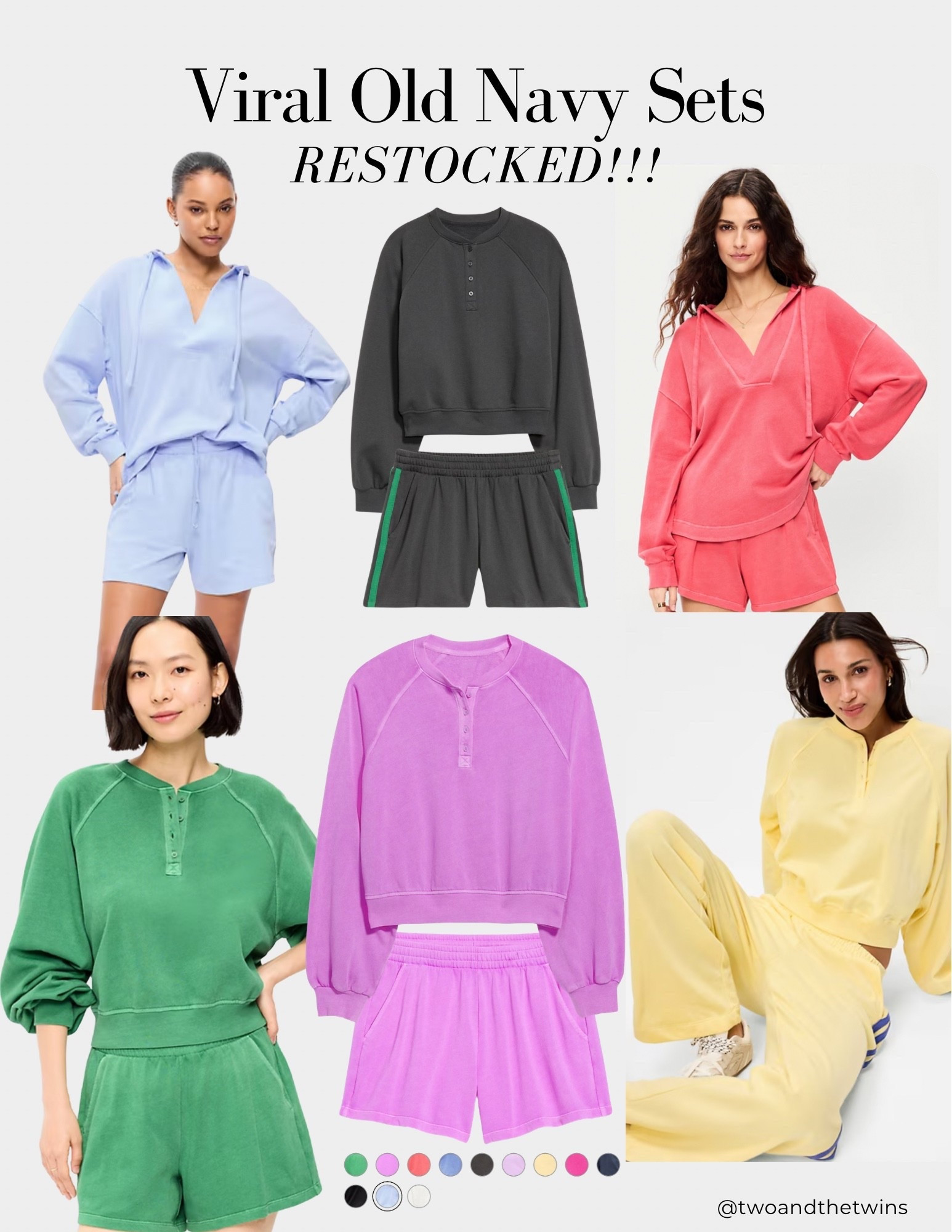 Old Navy restocked the viral comfy sets and they’re already going fast! + they are on sale! 

Comfy shorts set, Henley sweatshirt, colorful sets for spring and summer, mom outfit, casual set

#LTKmomlife #LTKootd #LTKSpringSale