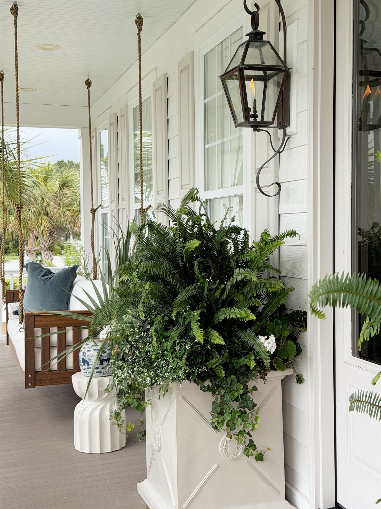 Front porch decor southern porch swing planters coastal home

#LTKmomlife #LTKSeasonal #LTKHome