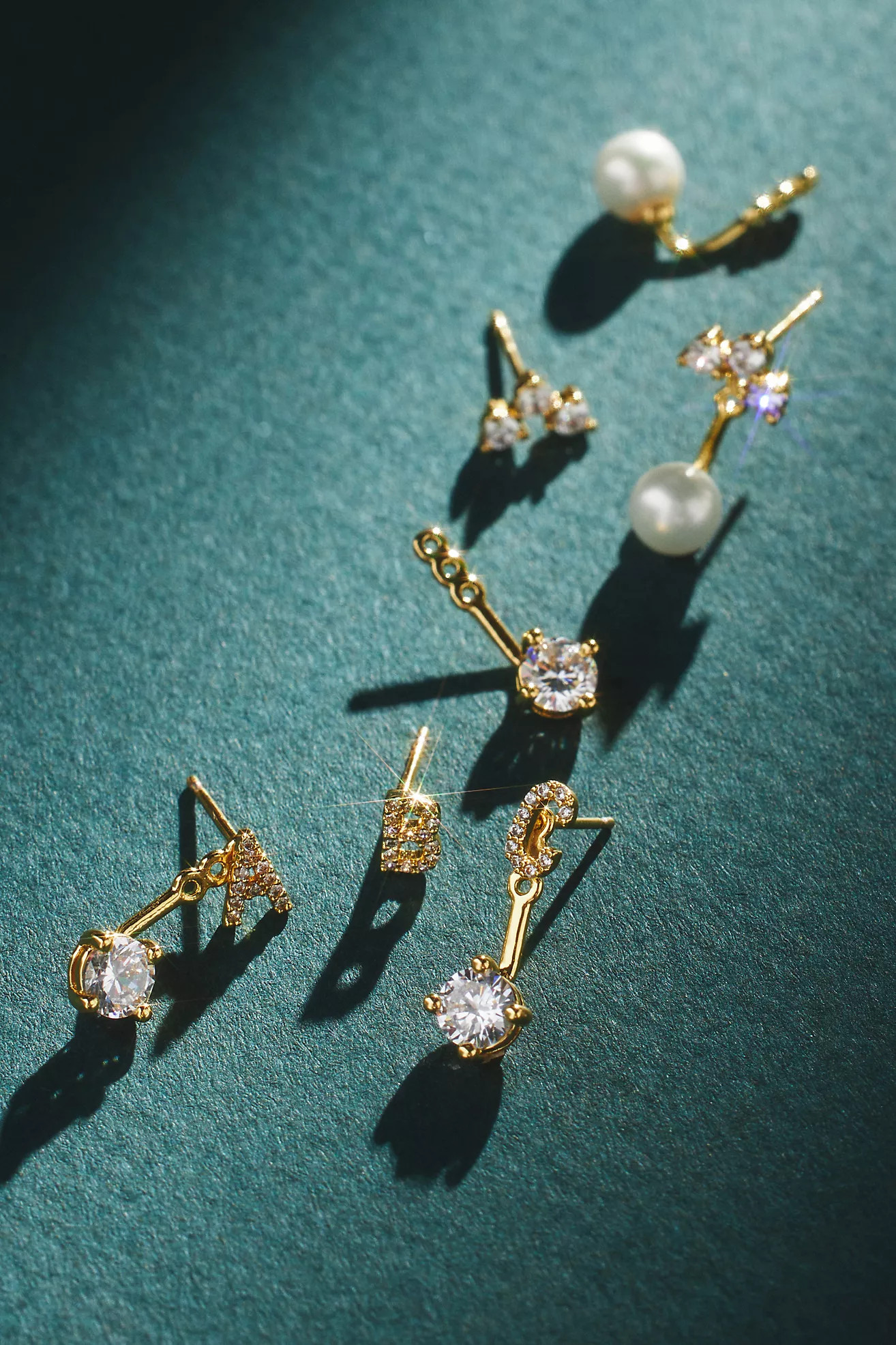 Set of Two Monogram Earrings | Anthropologie (US)