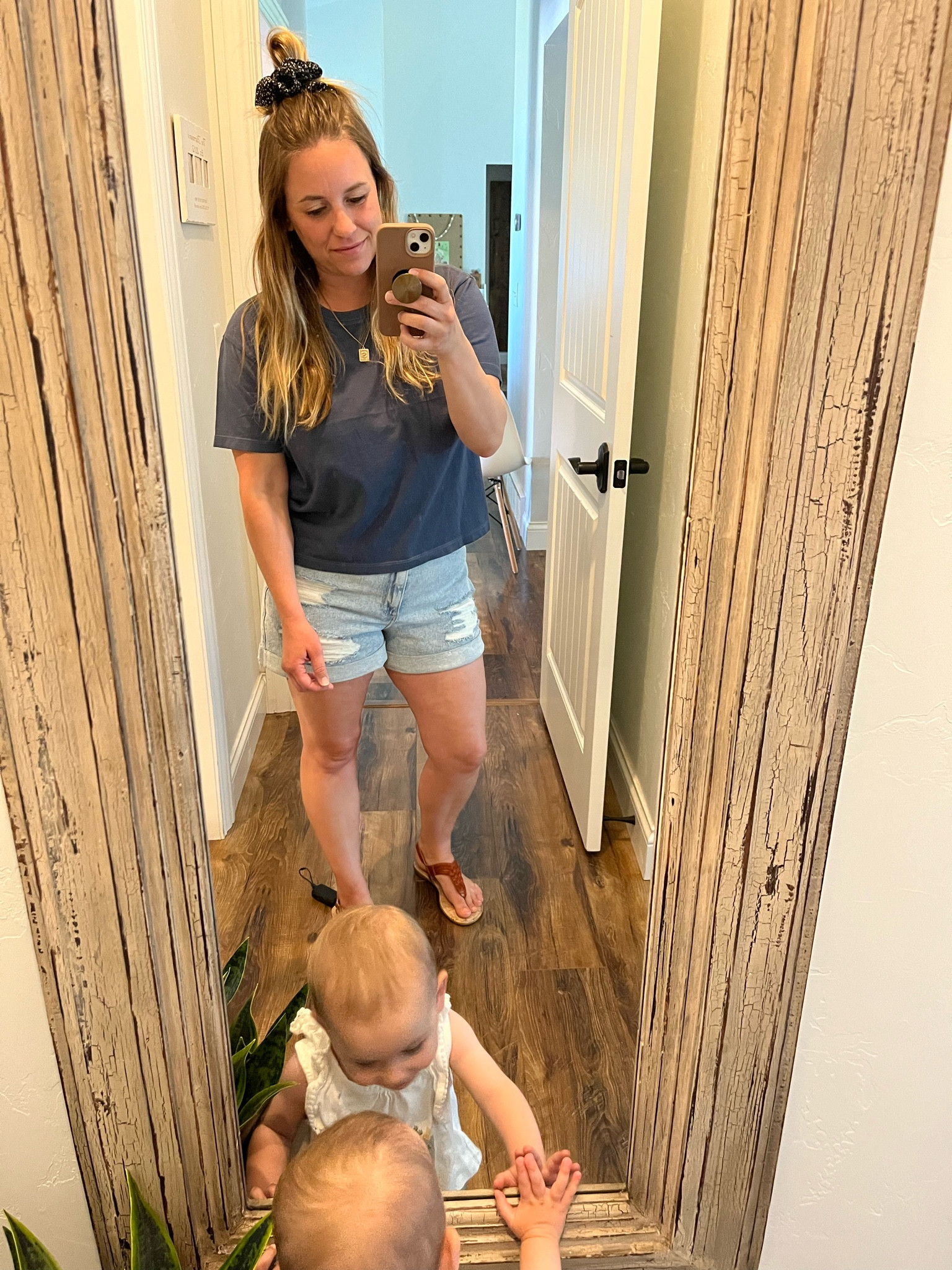 Hollister haul! Mom shorts:

Hollister Curvy Ultra High-Rise Ripped Light Acid Wash Denim Mom Shorts

Ultra High-Rise Faded Black Denim Mom Shorts

Oversized Barbie Car Graphic Tee

5’3 height ~ 150 pounds 
Wearing size 10 shorts and small oversized Barbie tee

#LTKunder50