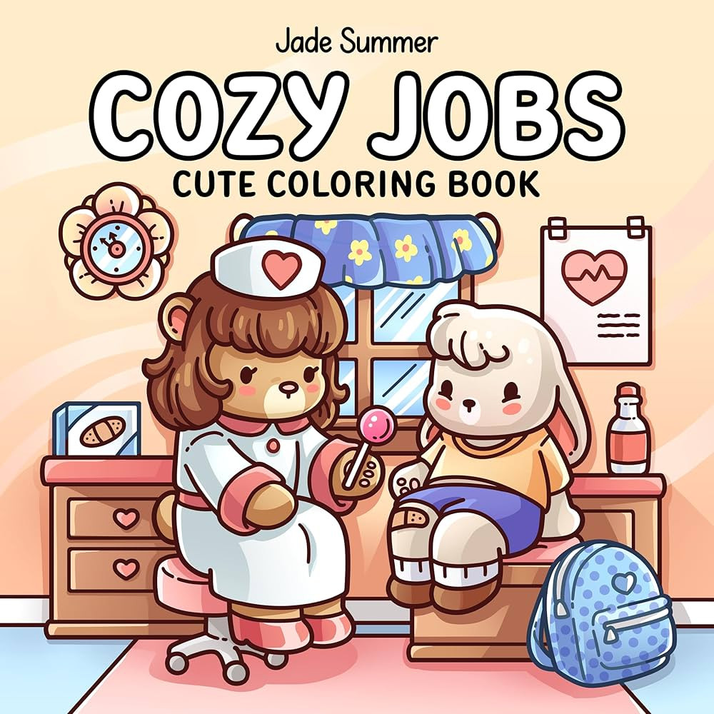 Cozy Jobs: Cute Coloring Book for Adults and Teens with Charming Characters and Easy-to-Color Sce... | Amazon (US)