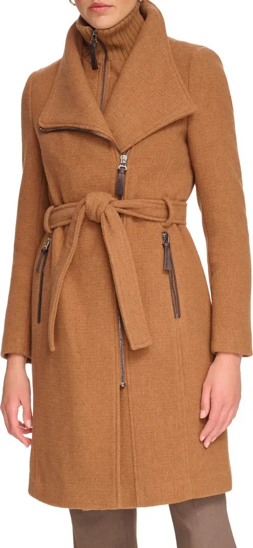 Calvin Klein Angled Zip Twill Coat | Nordstromrack | Nordstrom Rack
