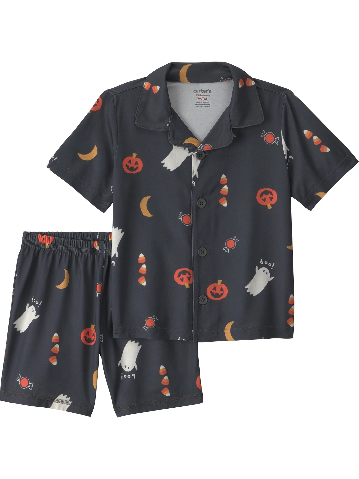 Carter's Child of Mine Baby and Toddler Halloween Pajama Shorts Set, 2-Piece, Sizes 12M-5T | Walmart (US)